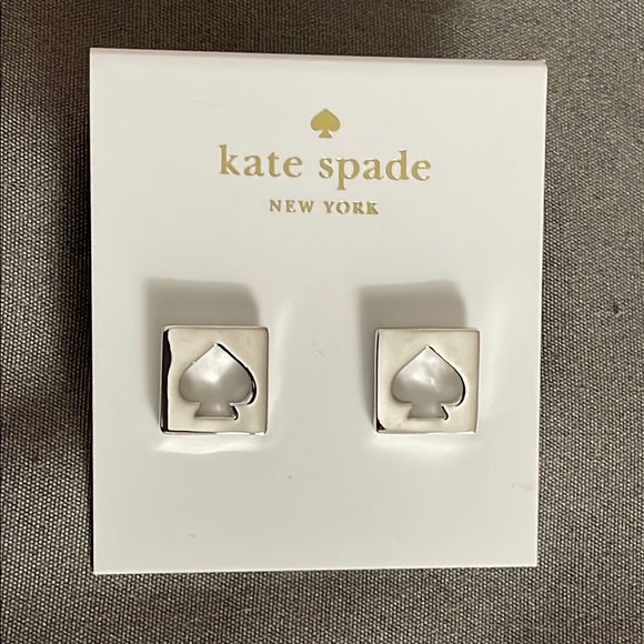 Kate Spade Silver Spade Stud Earrings - Picture 3 of 5